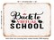 DECORATIVE METAL SIGN - Back to Virtual School - 2 - Vintage Rusty Look